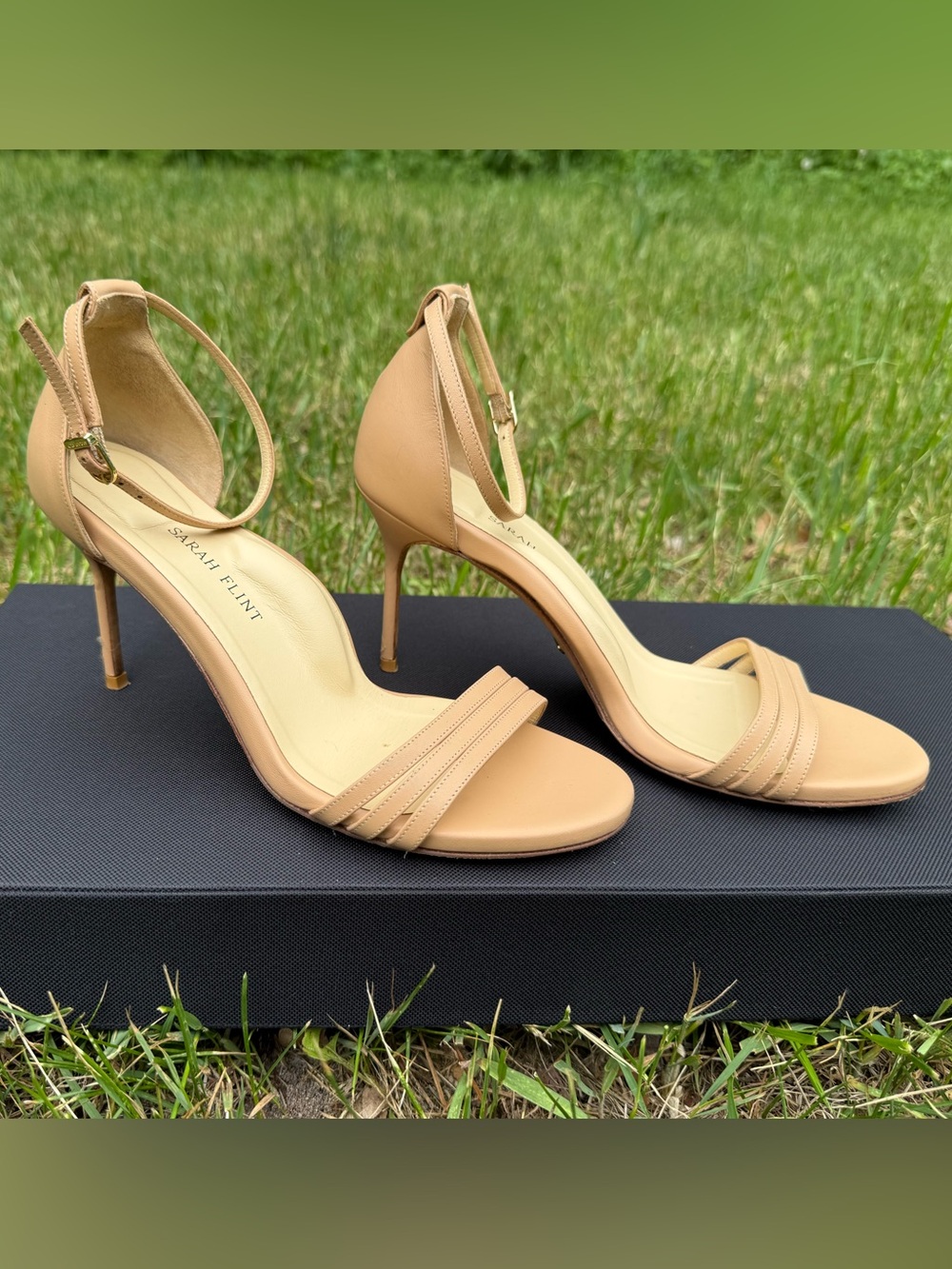 Sarah Flint Perfect Sandal 85 | Nude | Sz 39/8 | Luxury Leather